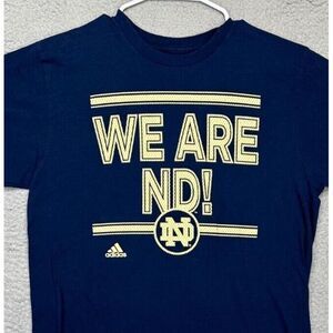 Notre Dame Fighting Irish Shirt Adult Large Blue The Go to‎ Tee T-Shirt Adidas
